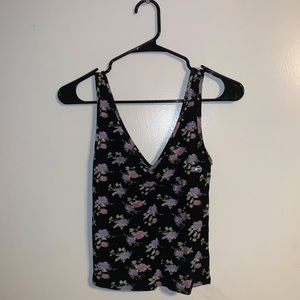 American Eagle Small Black Floral Tank